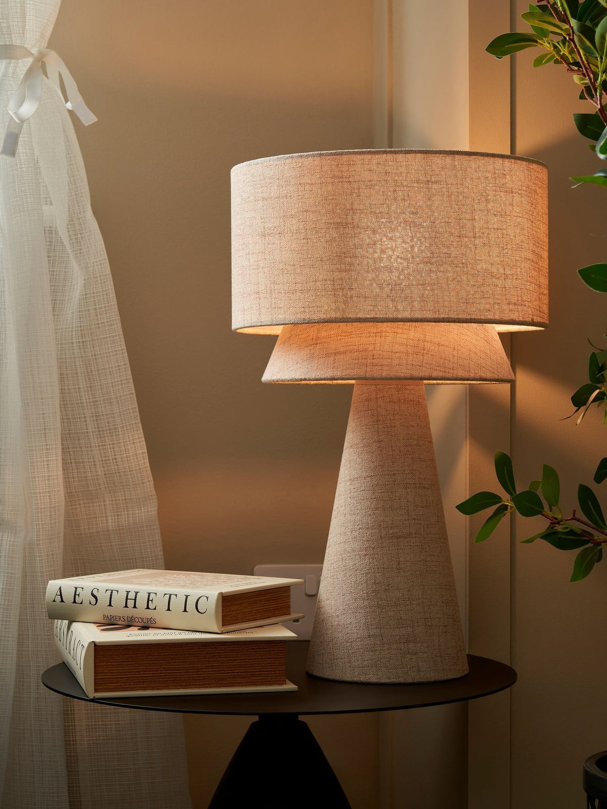 BHS Natural Terri tiered table lamp, UK version