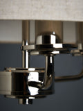 BHS Henry 3 polished nickel pendant light, imported from the UK