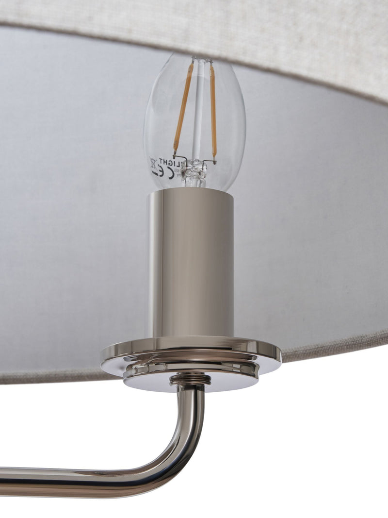 BHS Henry 3 polished nickel pendant light, imported from the UK