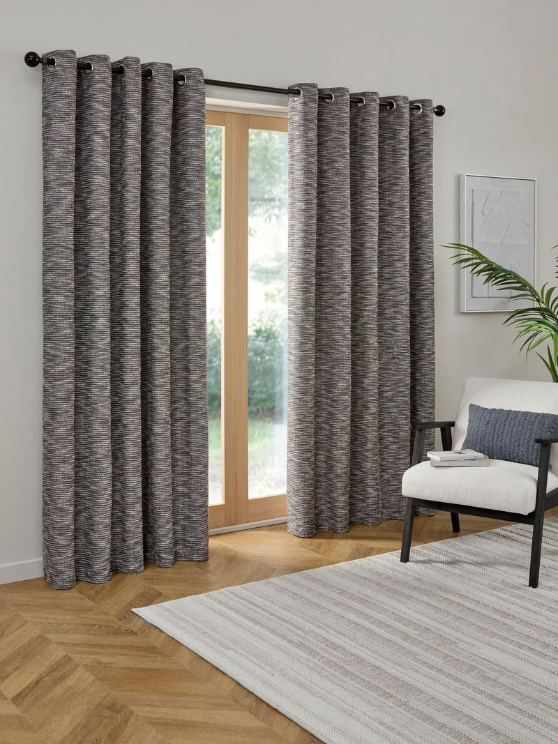 Curtina Blue Talon jacquard eyelet curtains 229x183cm - British product