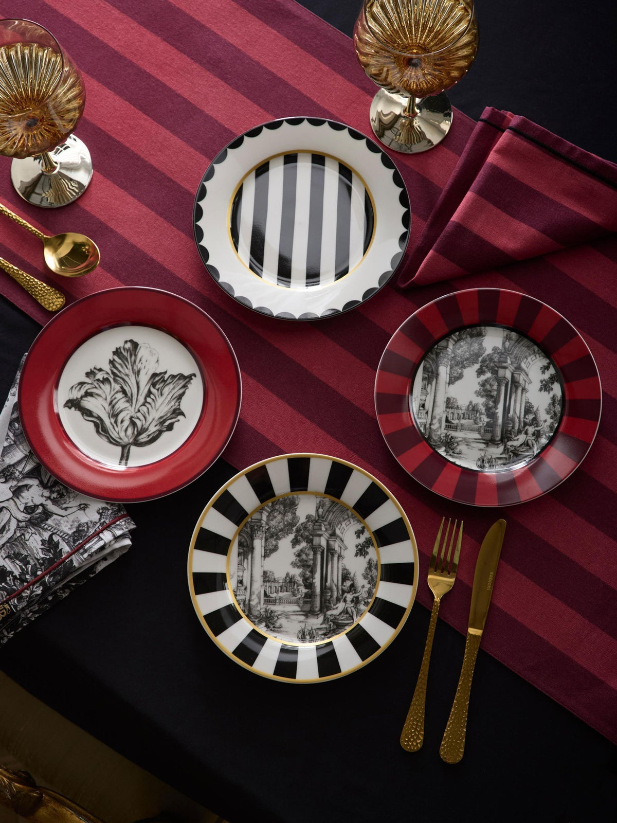 Laurence Llewelyn-Bowen Multi Festivo Porcelain Side Plate Set