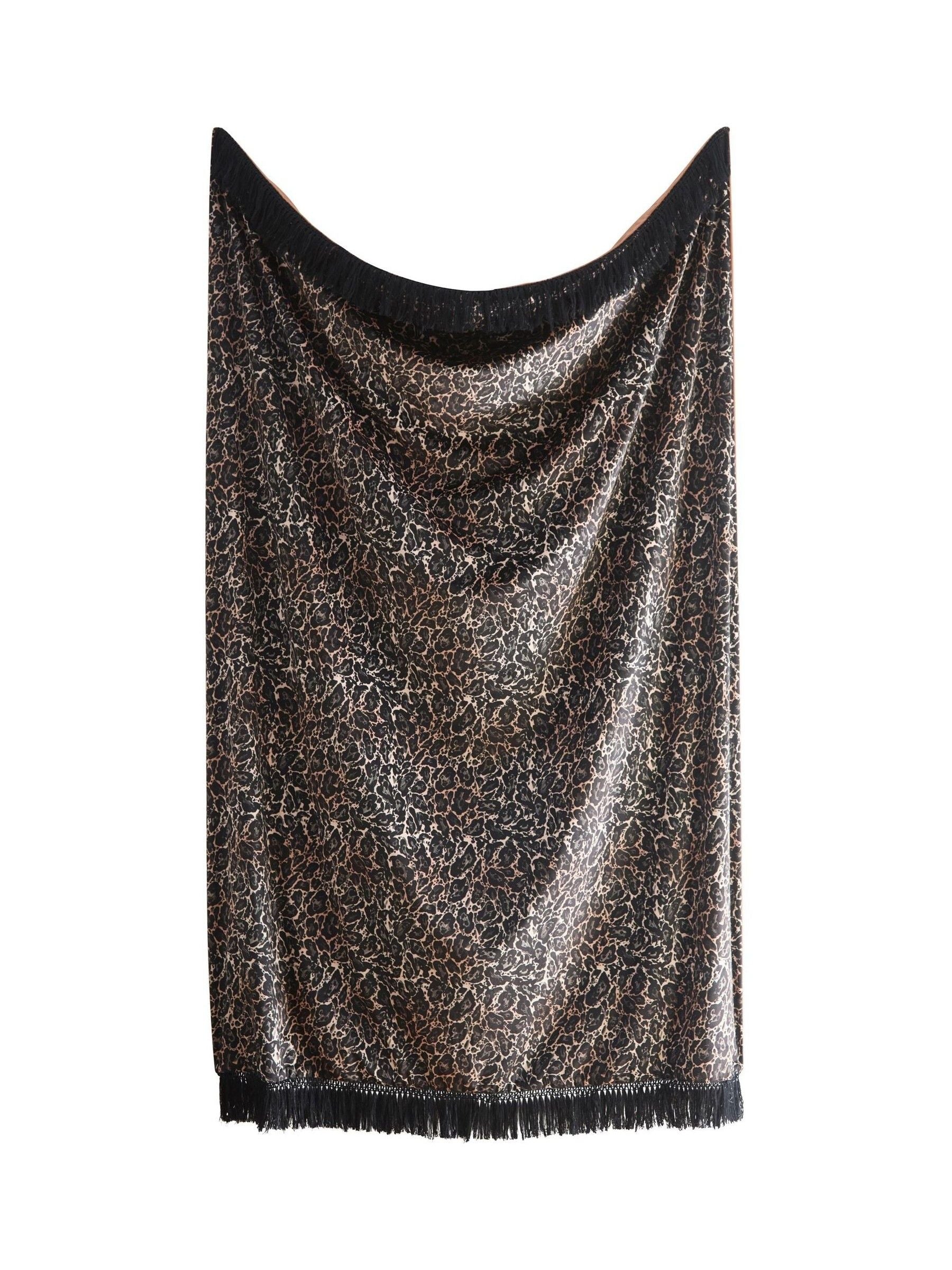 Laurence Llewelyn-Bowen gold velvet throw 180x130cm leopard print, imported from the UK