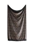 Laurence Llewelyn-Bowen gold velvet throw 180x130cm leopard print, imported from the UK