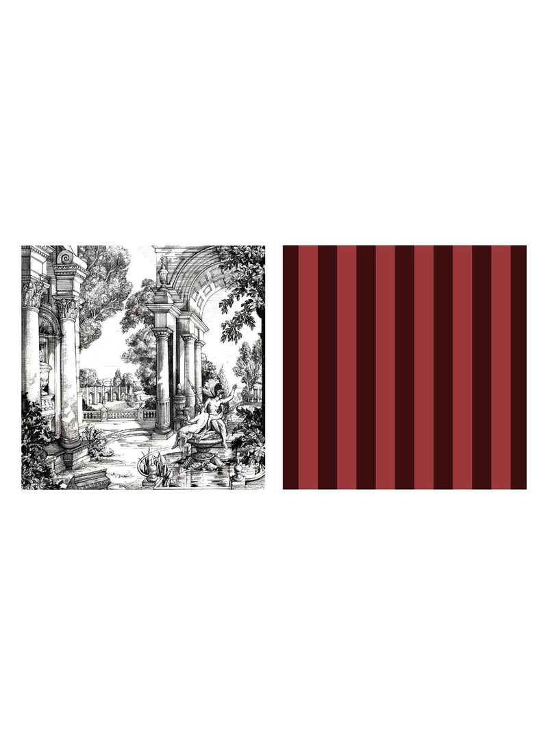 Laurence Llewelyn-Bowen Red Festivo cotton napkins 40cm x 40cm, UK version