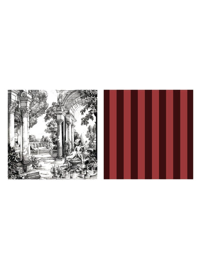 Serviettes en coton Festivo rouges Laurence Llewelyn-Bowen