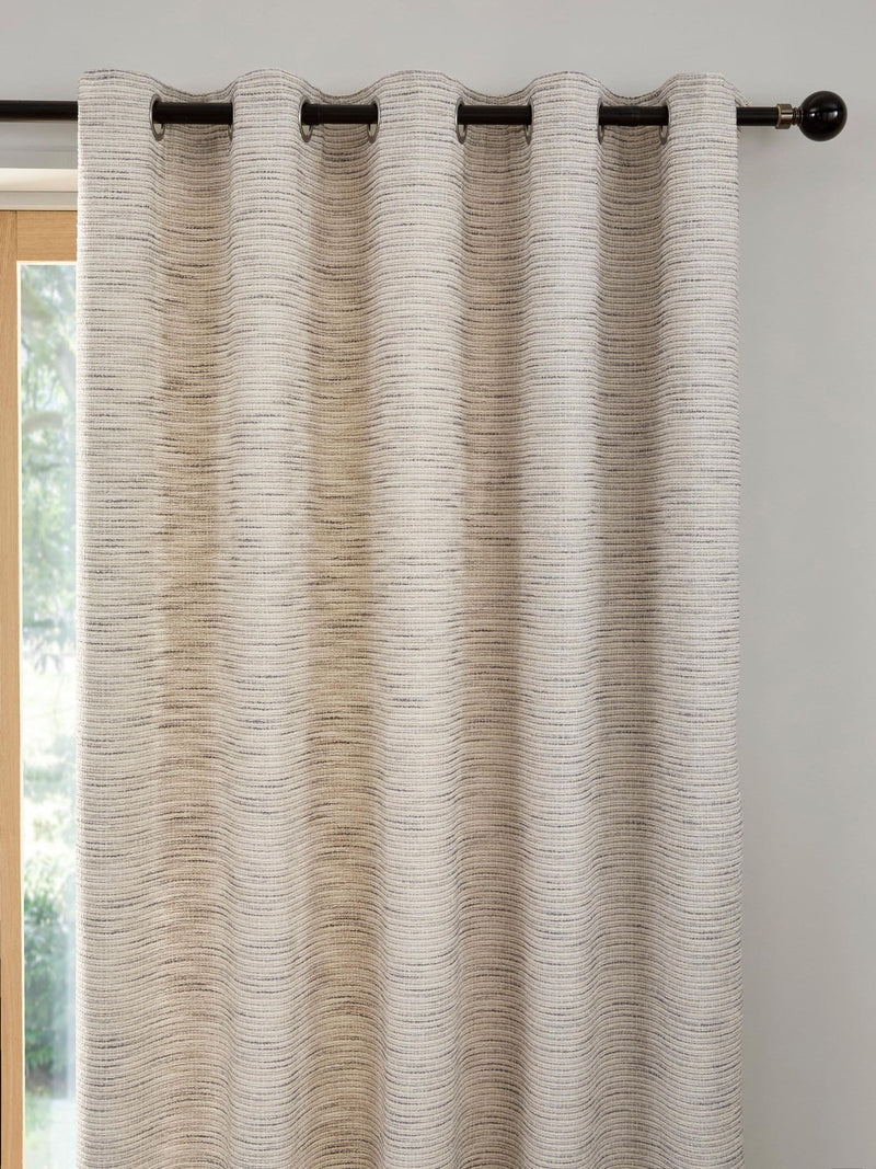 Curtina Grey Talon Jacquard Pair of Eyelet Curtains