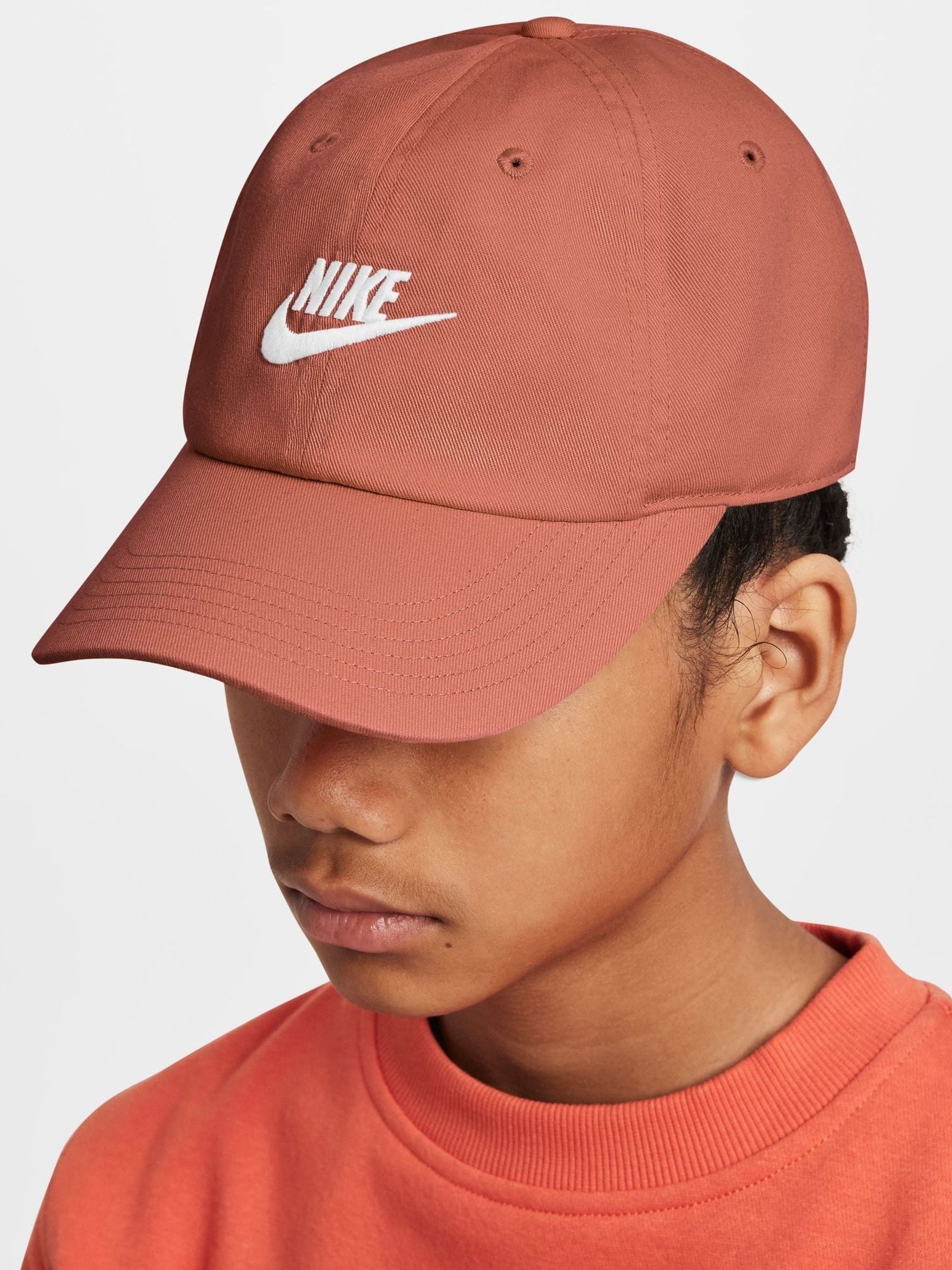 Nike brown unstructured wash cotton cap, UK version