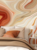 Origin Murals Cinnamon Marbled Ink 3.5M x 2.8M Wall Mural