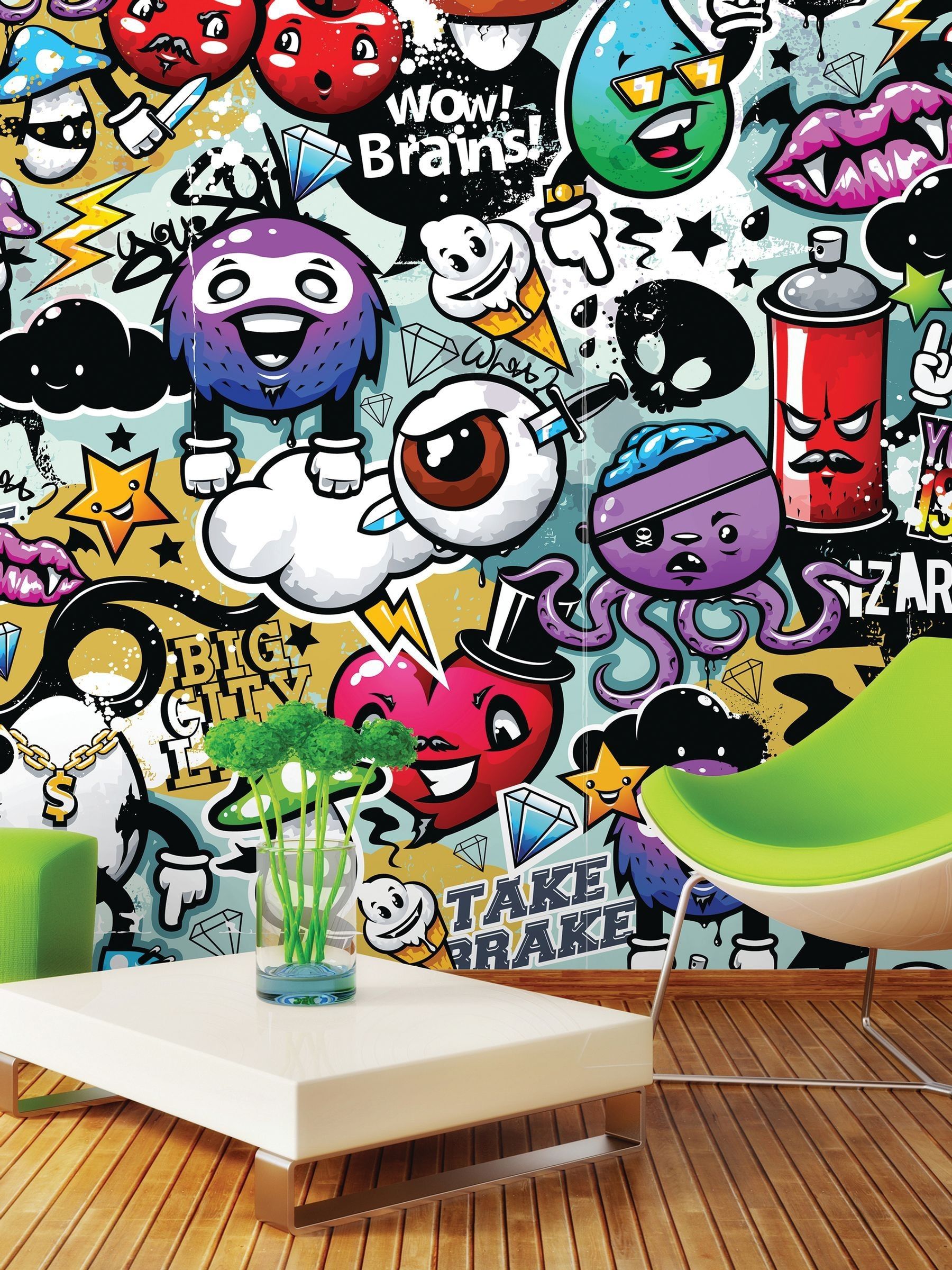 Origin Murals wall mural Multi Graffiti Monster 3.5M x 2.8M - British product