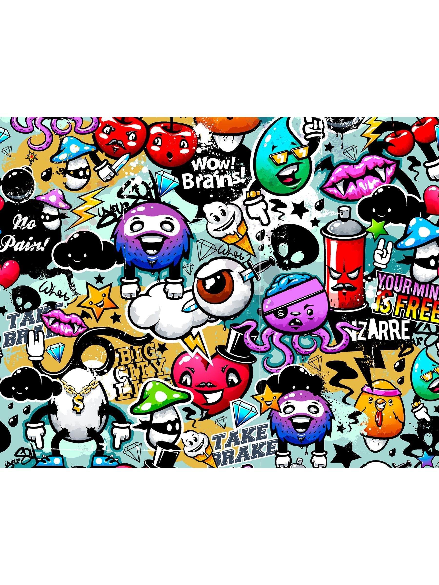 Origin Murals wall mural Multi Graffiti Monster 3.5M x 2.8M - British product