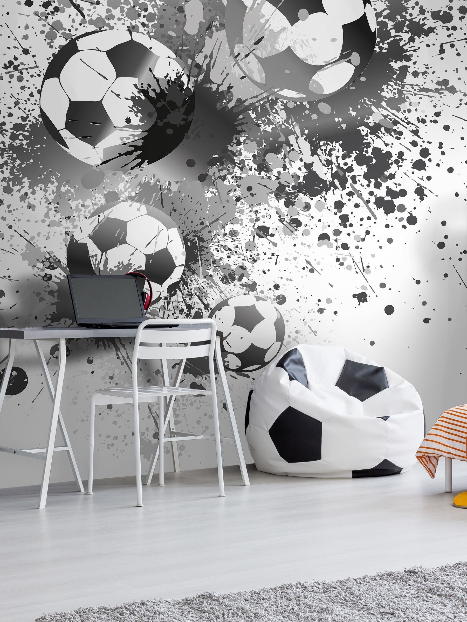 Origin Murals football splash wall mural 3.5x2.8m, imported from the UK