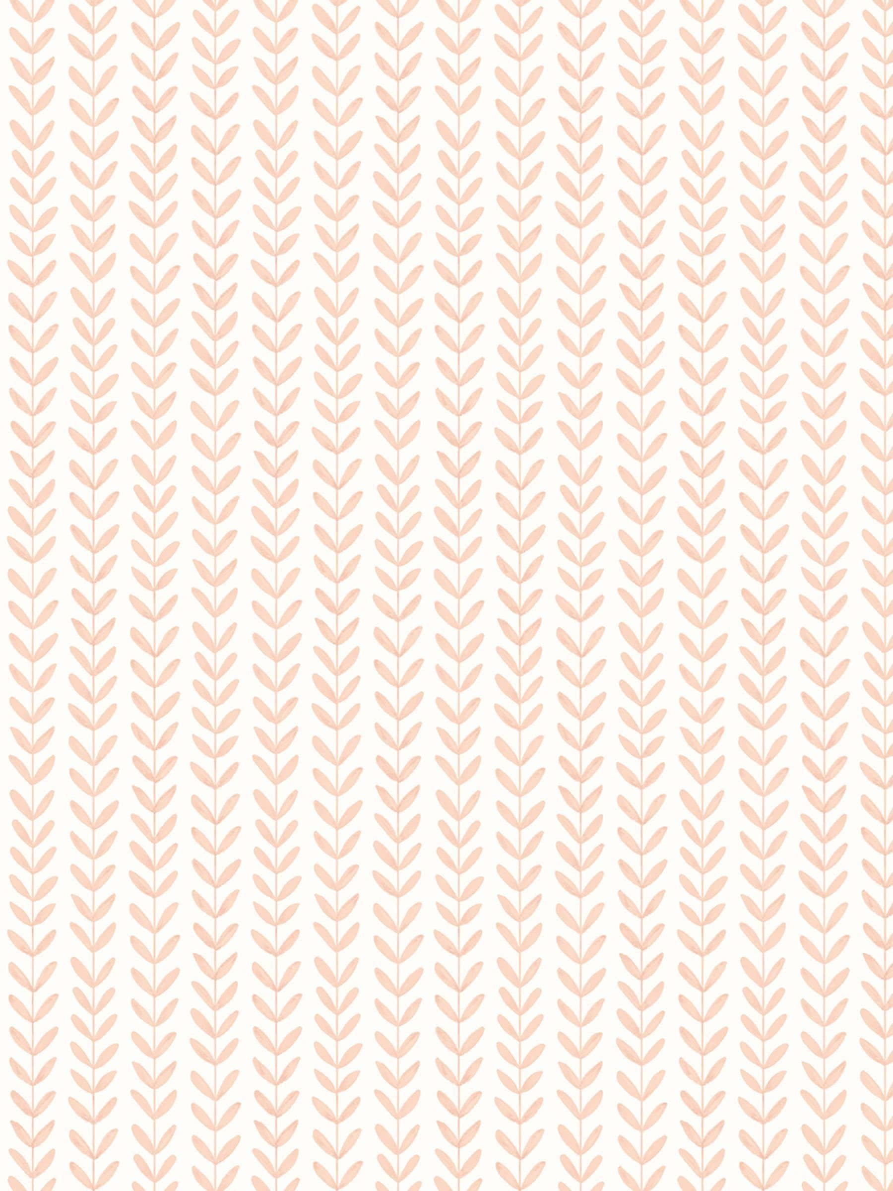 Hoopla Walls Apricot Ditsy Leaf Stripe A4 Wallpaper Sample