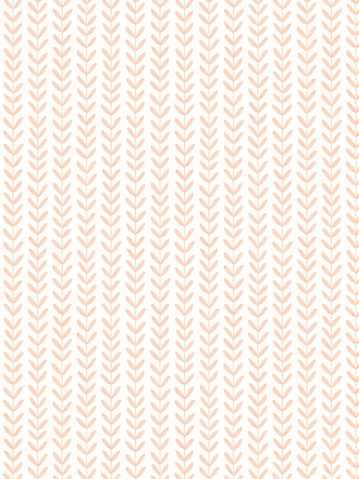 Hoopla Walls Apricot Ditsy Leaf Stripe A4 Wallpaper Sample