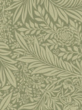 Hoopla Walls Olivine Ditsy Leaf Stripe A4 Wallpaper Sample