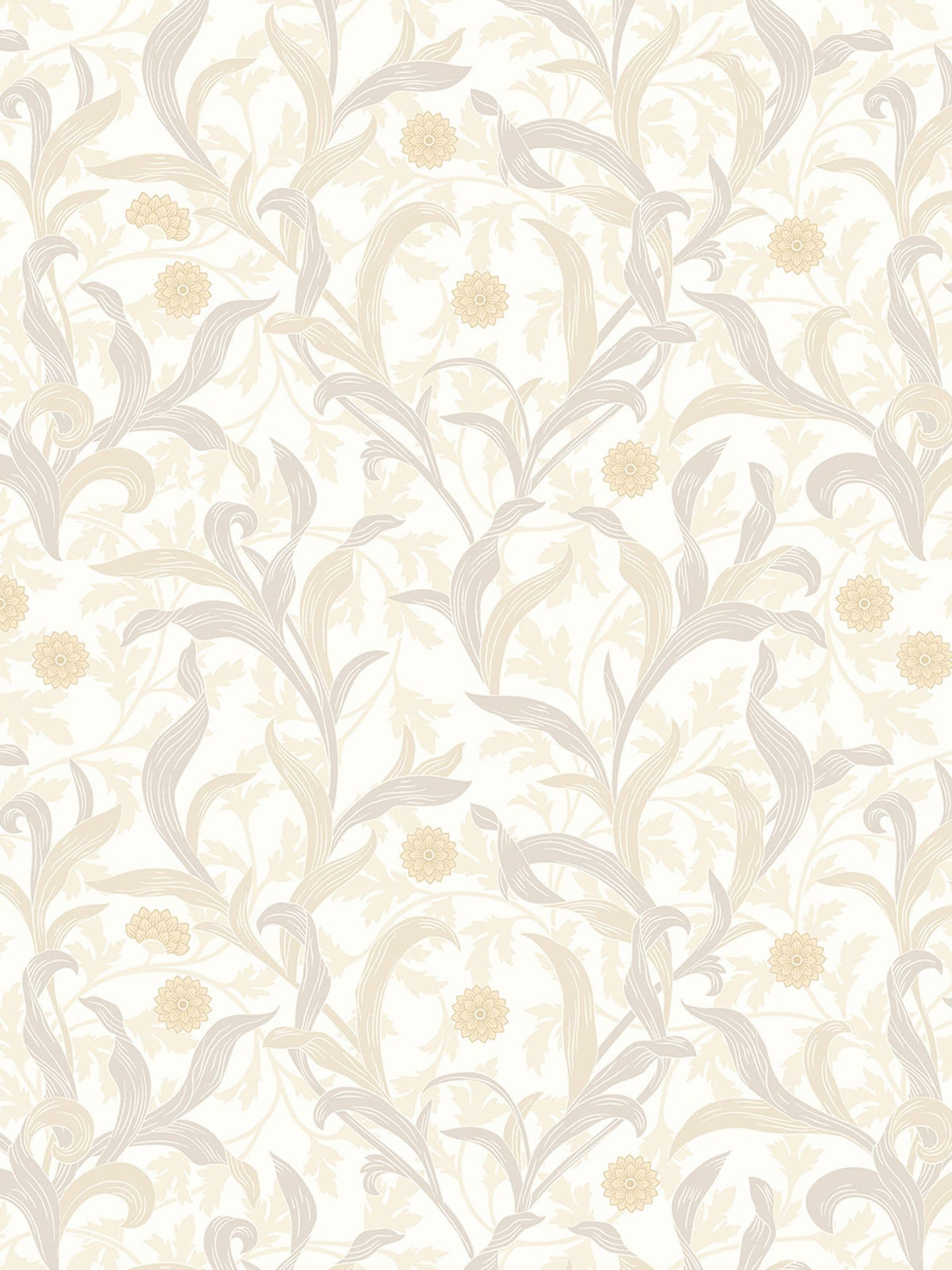Hoopla Walls wallpaper sample stone floral print trail A4, UK version