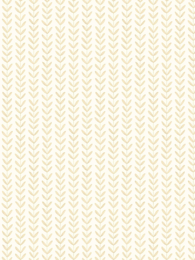 Hoopla Walls Hay Ditsy Leaf Stripe A4 Wallpaper Sample