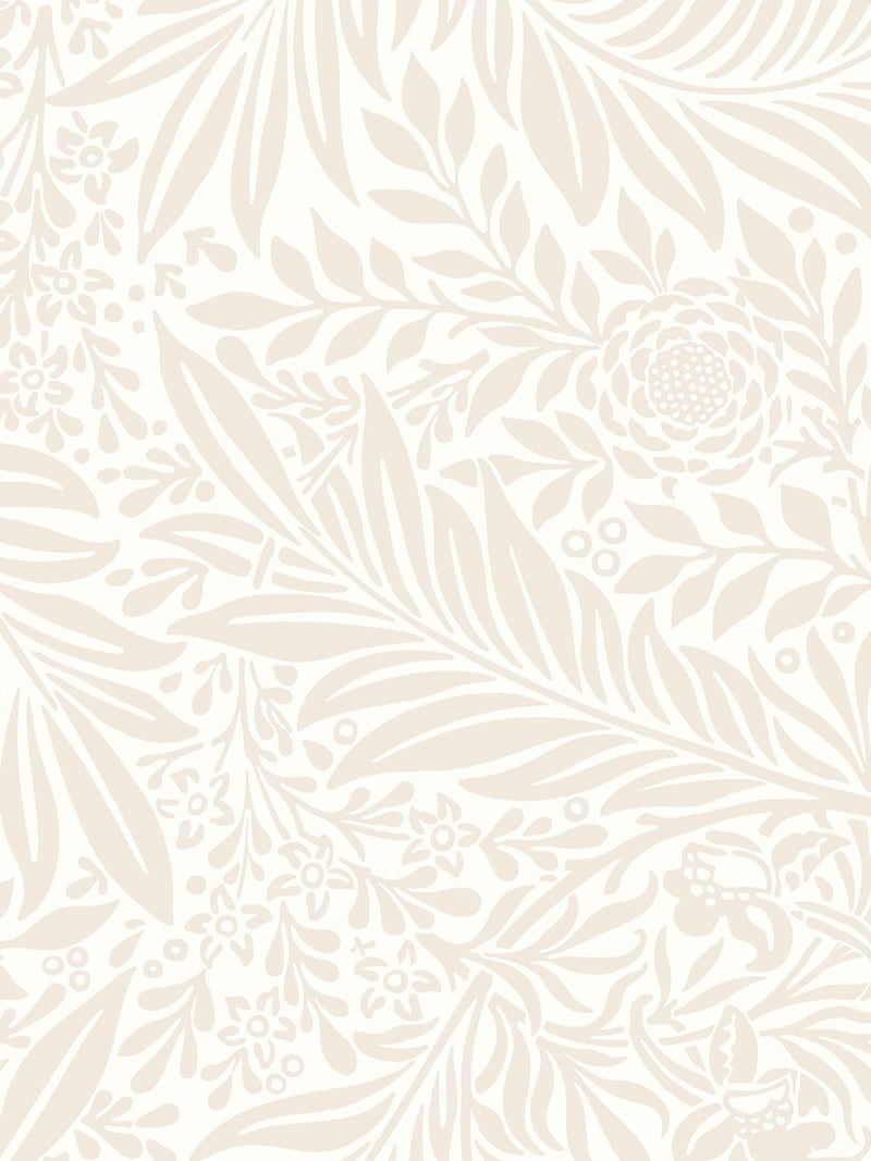 Hoopla Walls Natural Ditsy Leaf Stripe A4 Wallpaper Sample