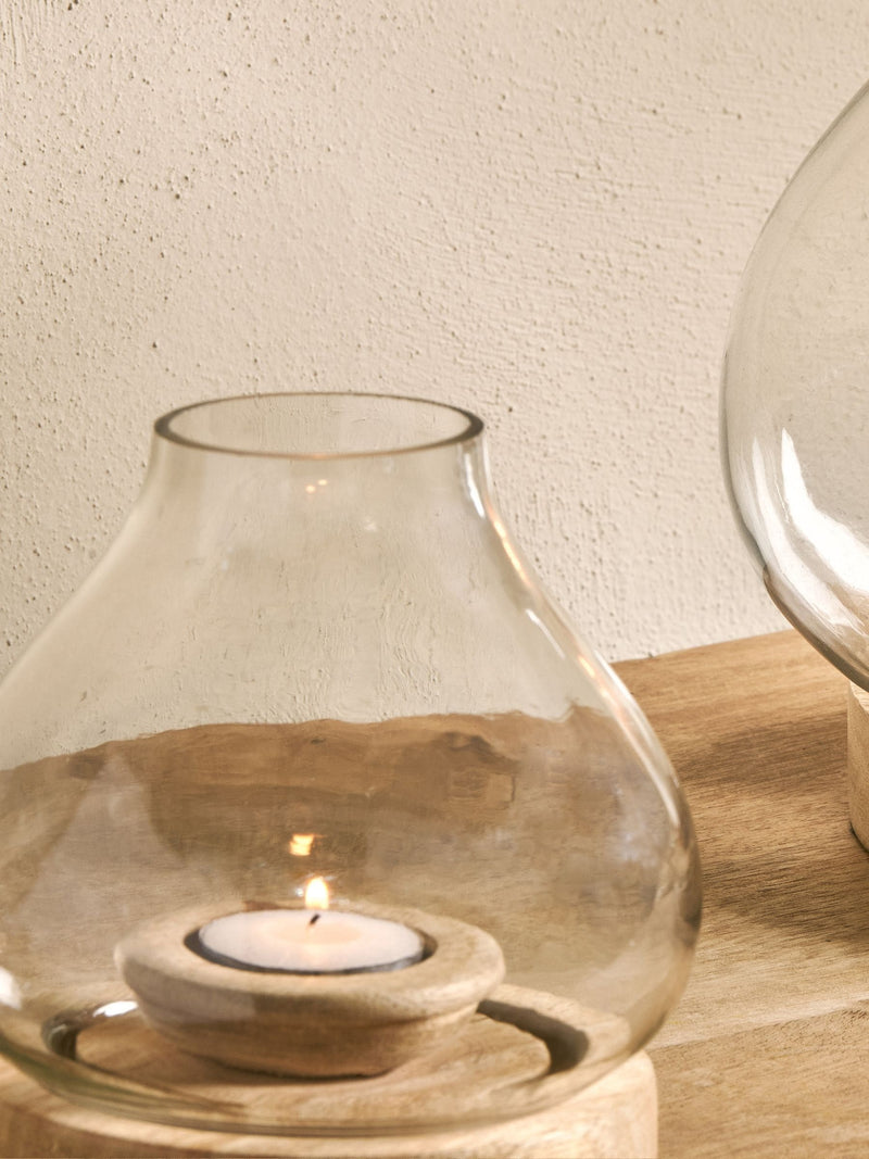 Nkuku Natural Naryla small lantern, imported from the UK