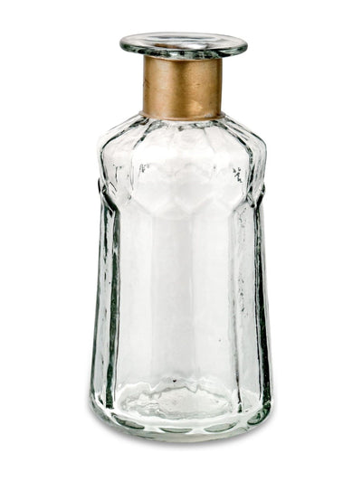Nkuku Brass Chara Hammered Liten Dekorativ Glassflaske