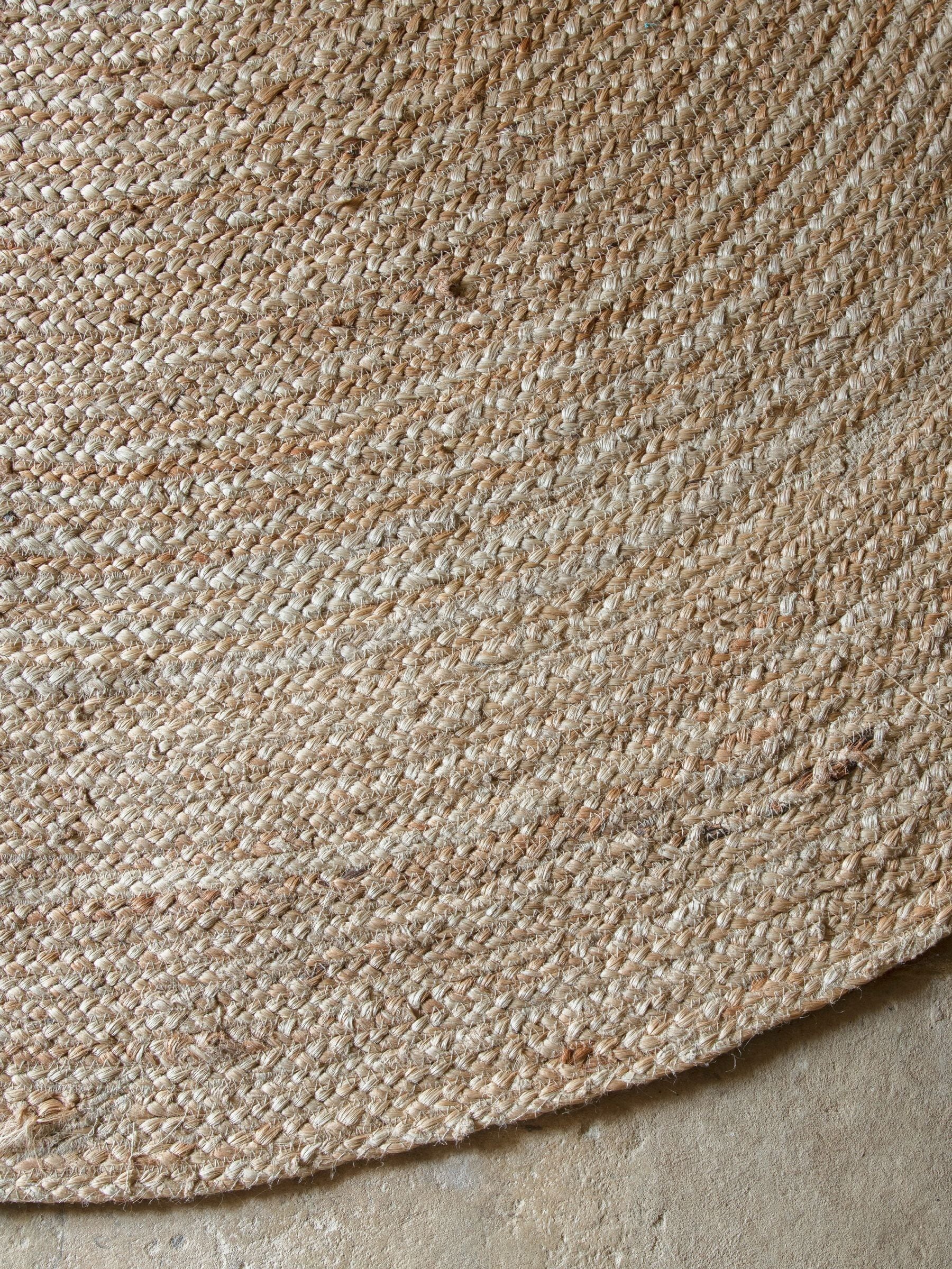 Nkuku natural braided hemp rug 180cm (British brand)