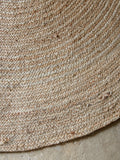 Nkuku natural braided hemp rug 180cm (British brand)