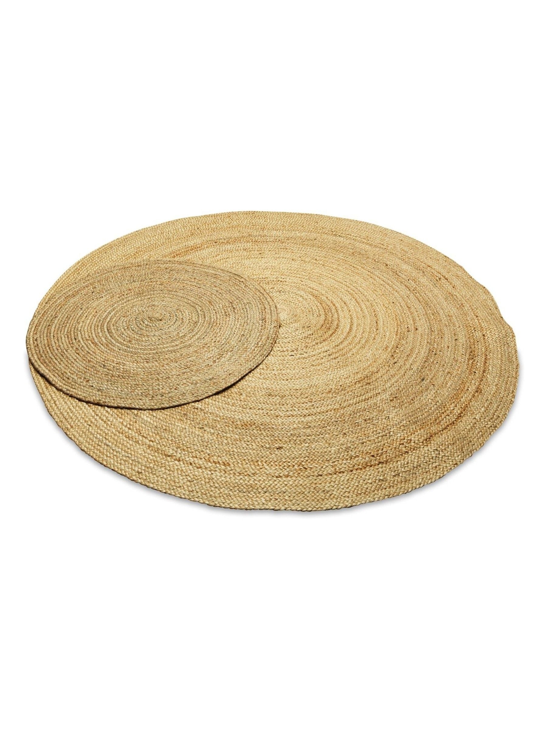 Nkuku natural braided hemp rug 180cm (British brand)