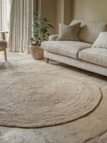 Nkuku natural braided hemp rug 180cm (British brand)