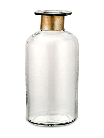 Nkuku Klar Chara Hammered Stor Glassflaske 39 cm Høyde