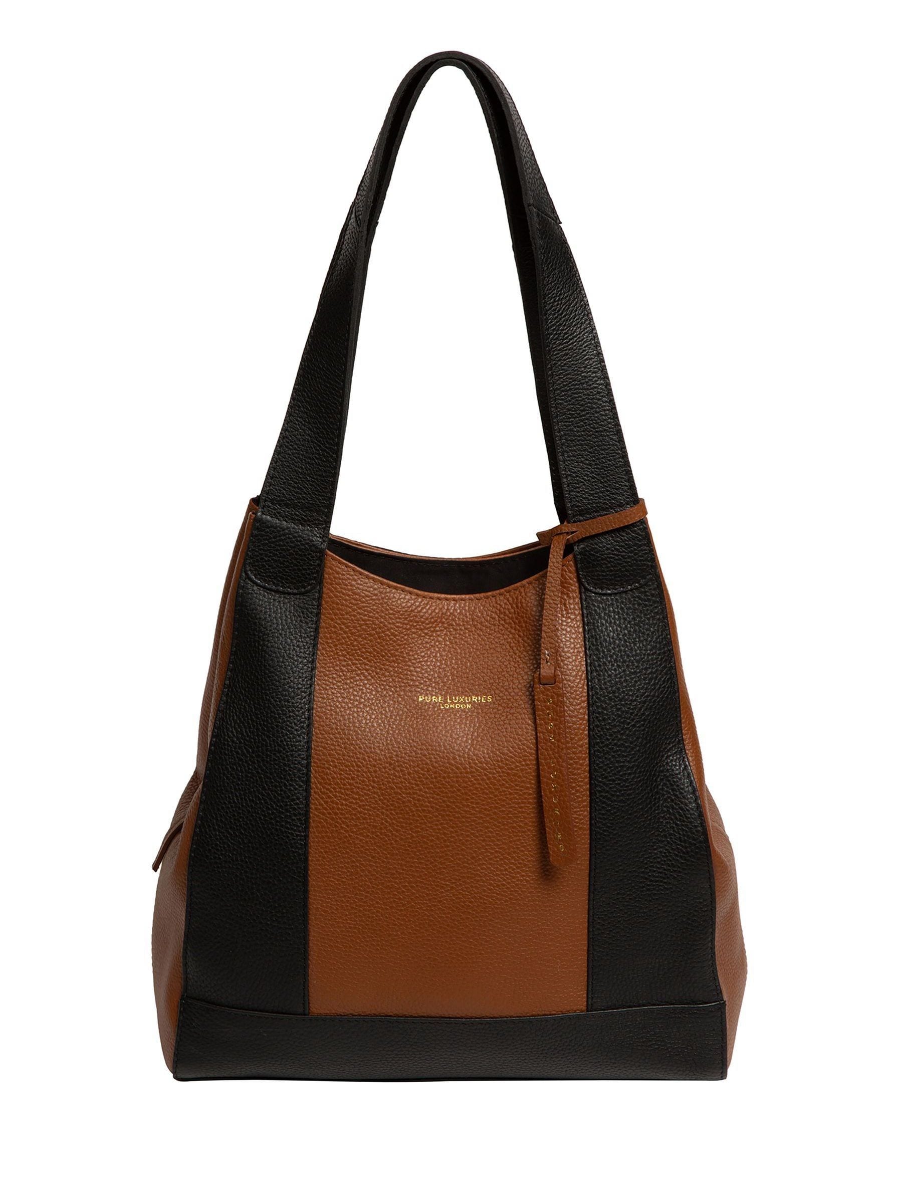 Pure Luxuries London Black / Tan Colette Handbag