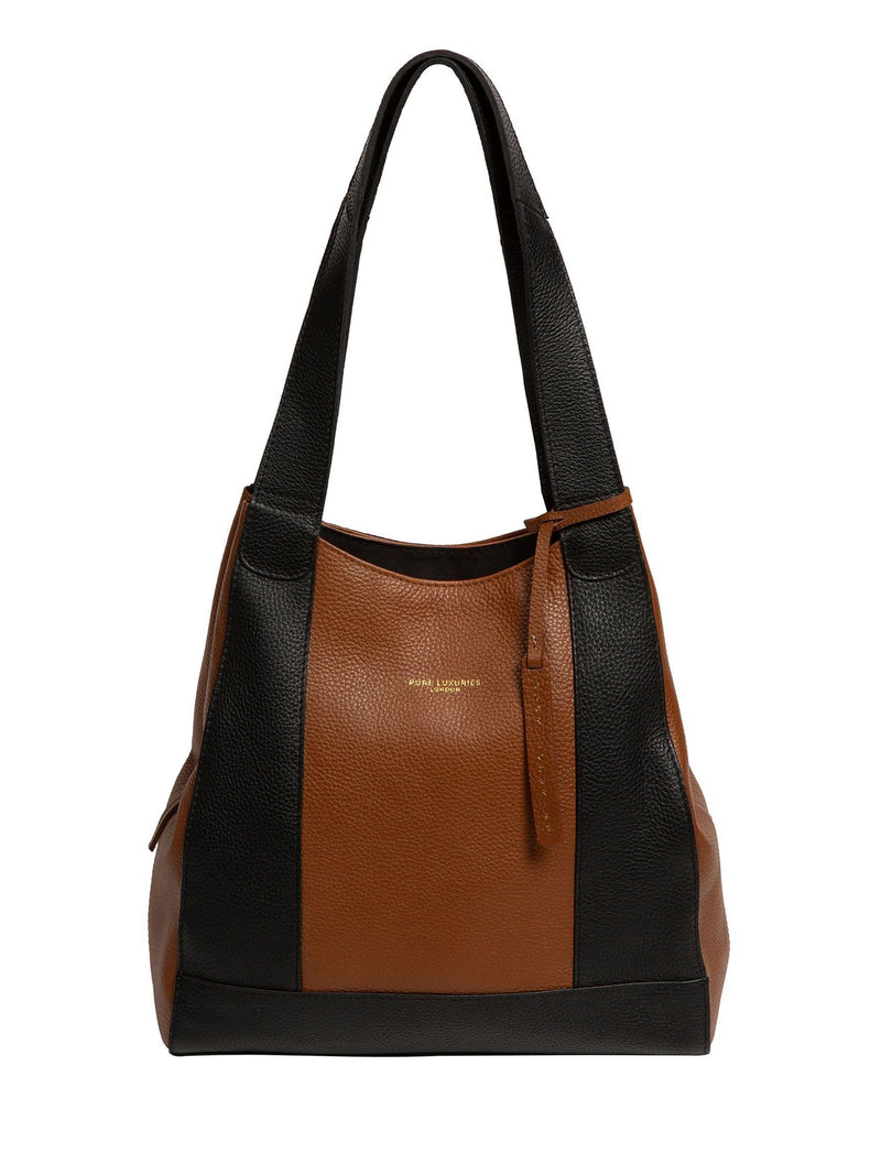 Pure Luxuries London Black / Tan Colette Handbag