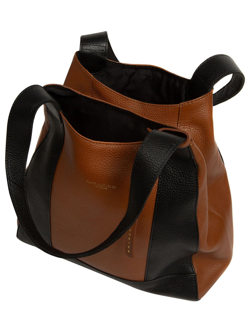 Pure Luxuries London Black / Tan Colette Handbag