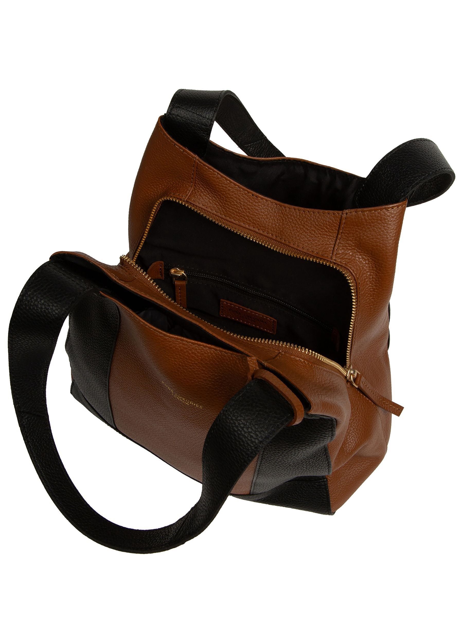 Pure Luxuries London Black / Tan Colette Handbag