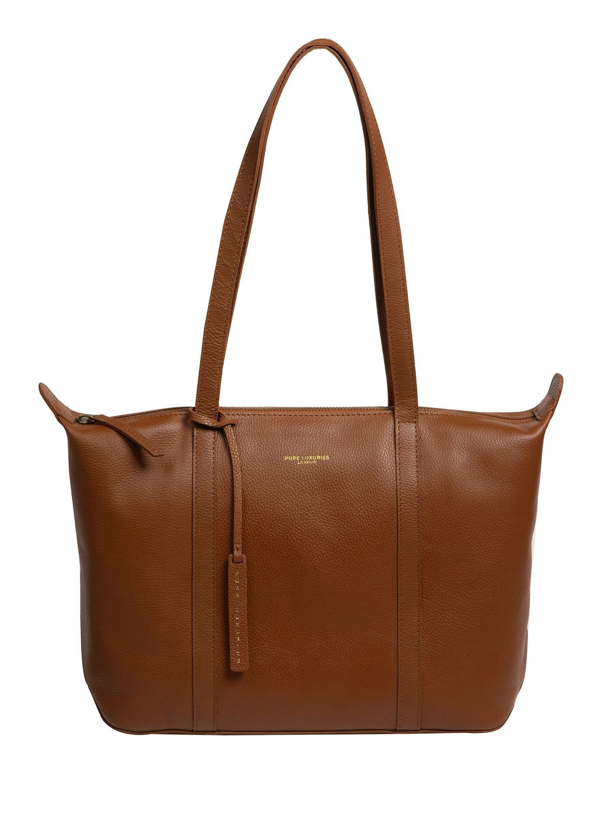 Pure Luxuries London Black Alcester Leather Tote Bag