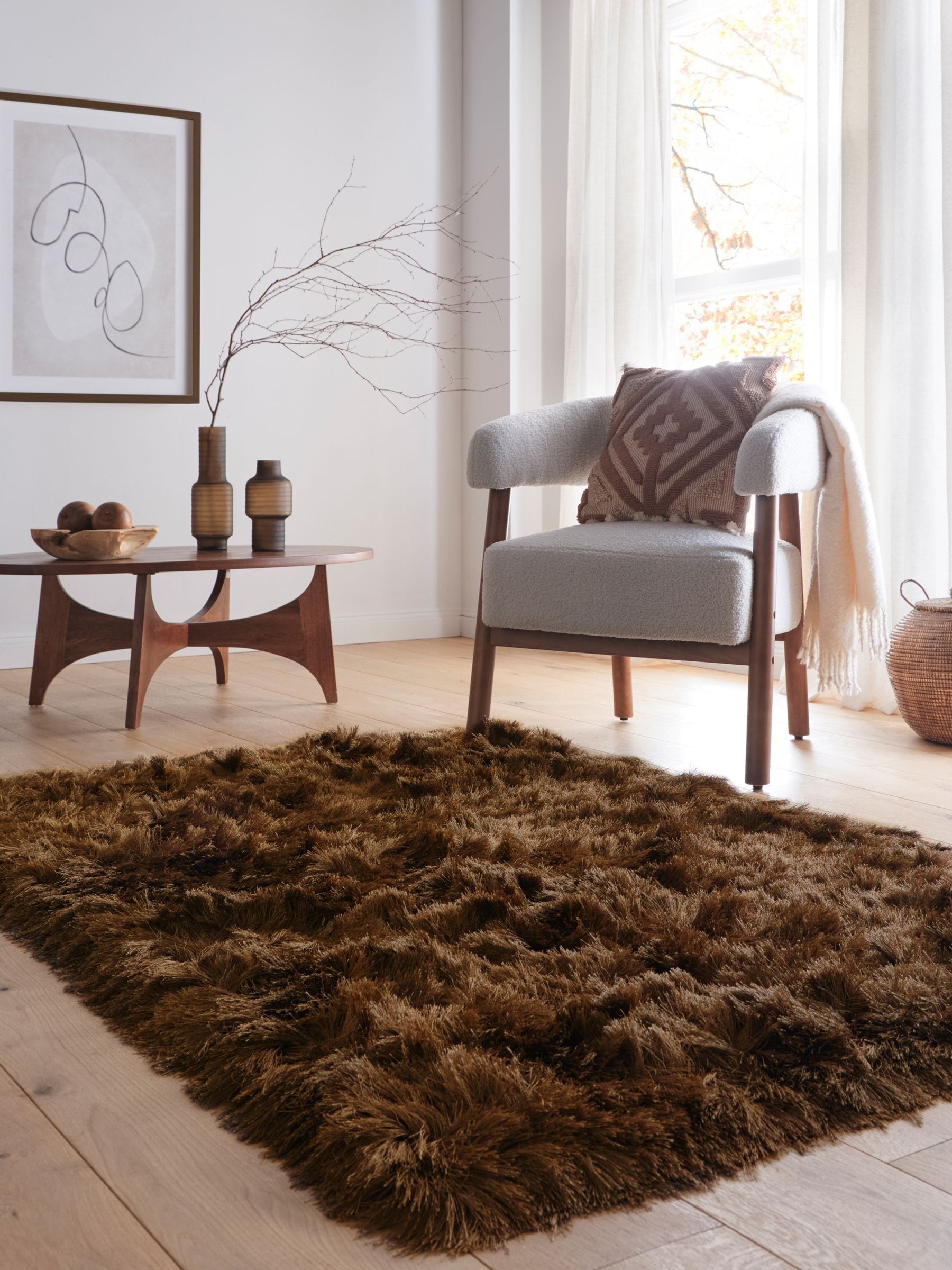Origin Rugs Mocha Glamour Deluxe rug, imported from the UK