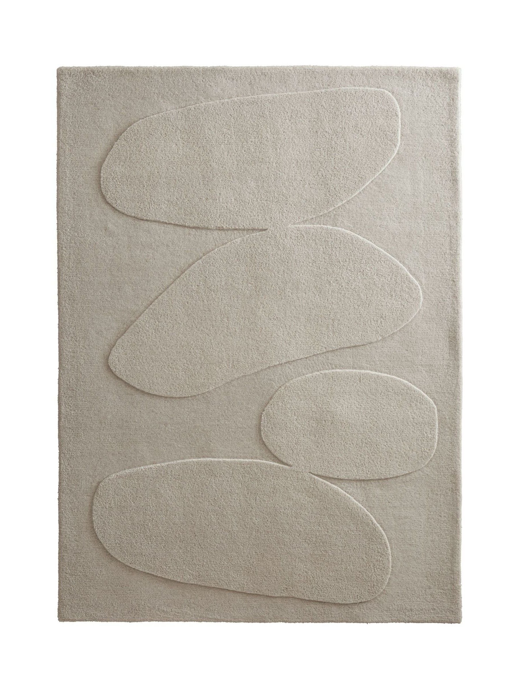 Origin Rugs oatmeal sculptured pebble wool rug, UK version