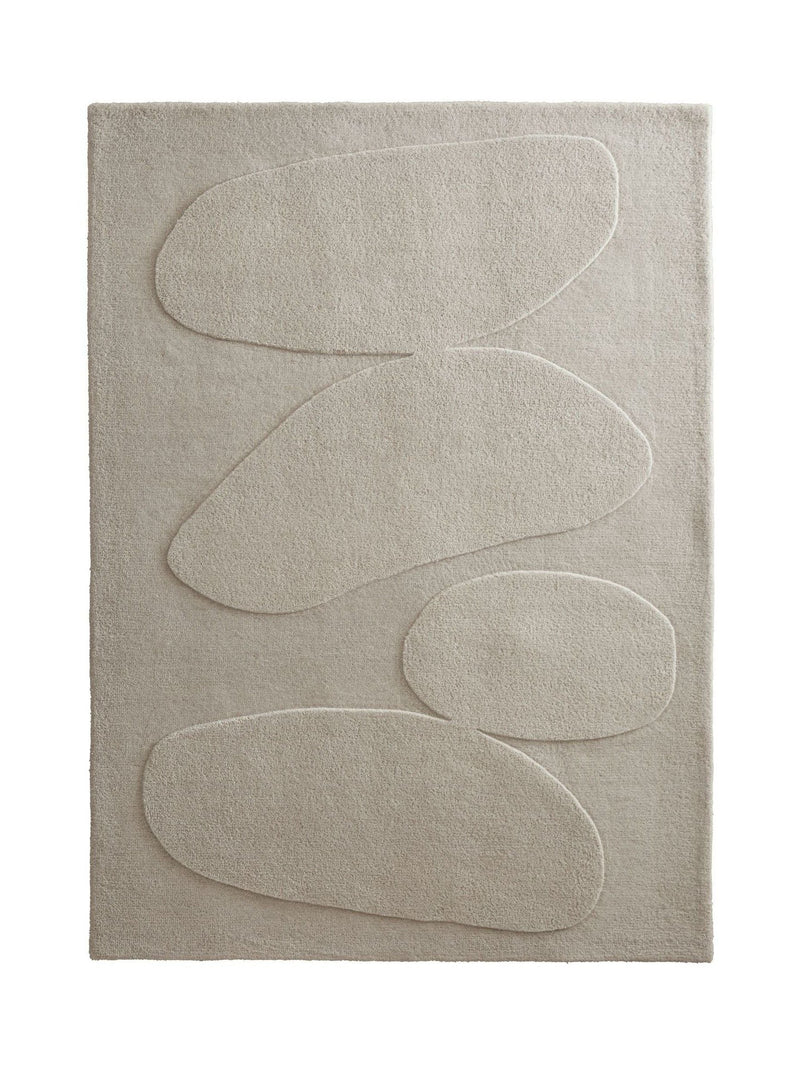 Origin Rugs oatmeal sculptured pebble wool rug, UK version