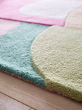 Origin Rugs pink retro deco wool rug, UK version