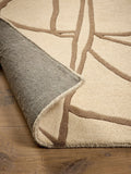 Origin Rugs Kintsugi wool rug cream carved pattern, UK version