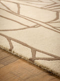 Origin Rugs Kintsugi wool rug cream carved pattern, UK version