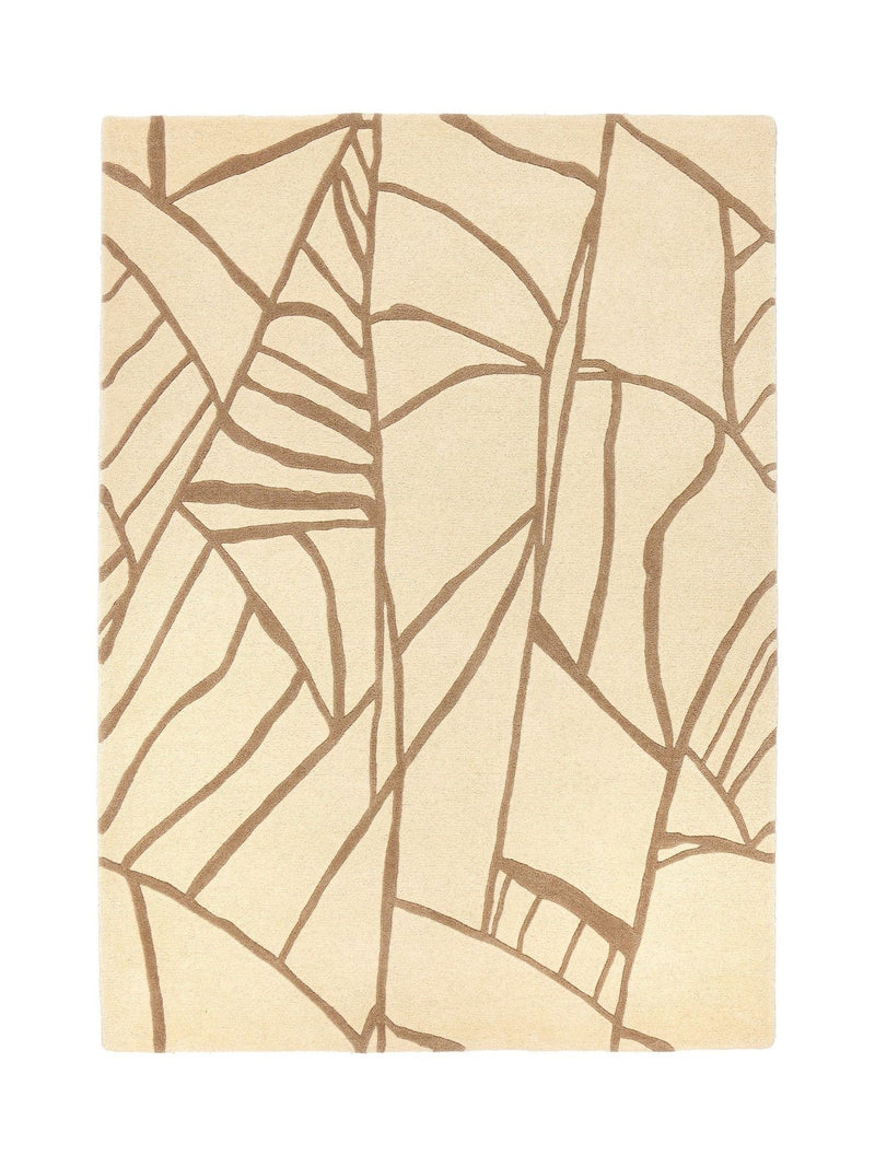 Origin Rugs Kintsugi wool rug cream carved pattern, UK version