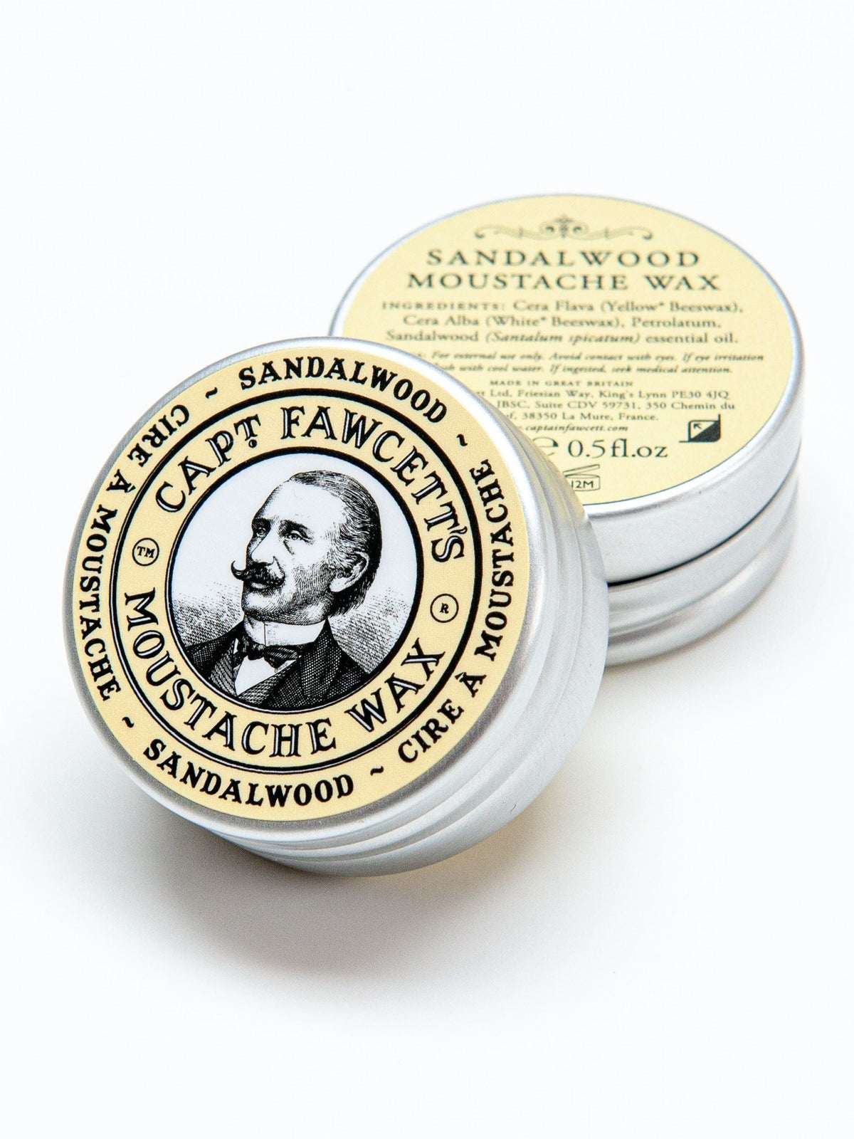 Captain Fawcett sandalwood moustache wax 15ml - British product