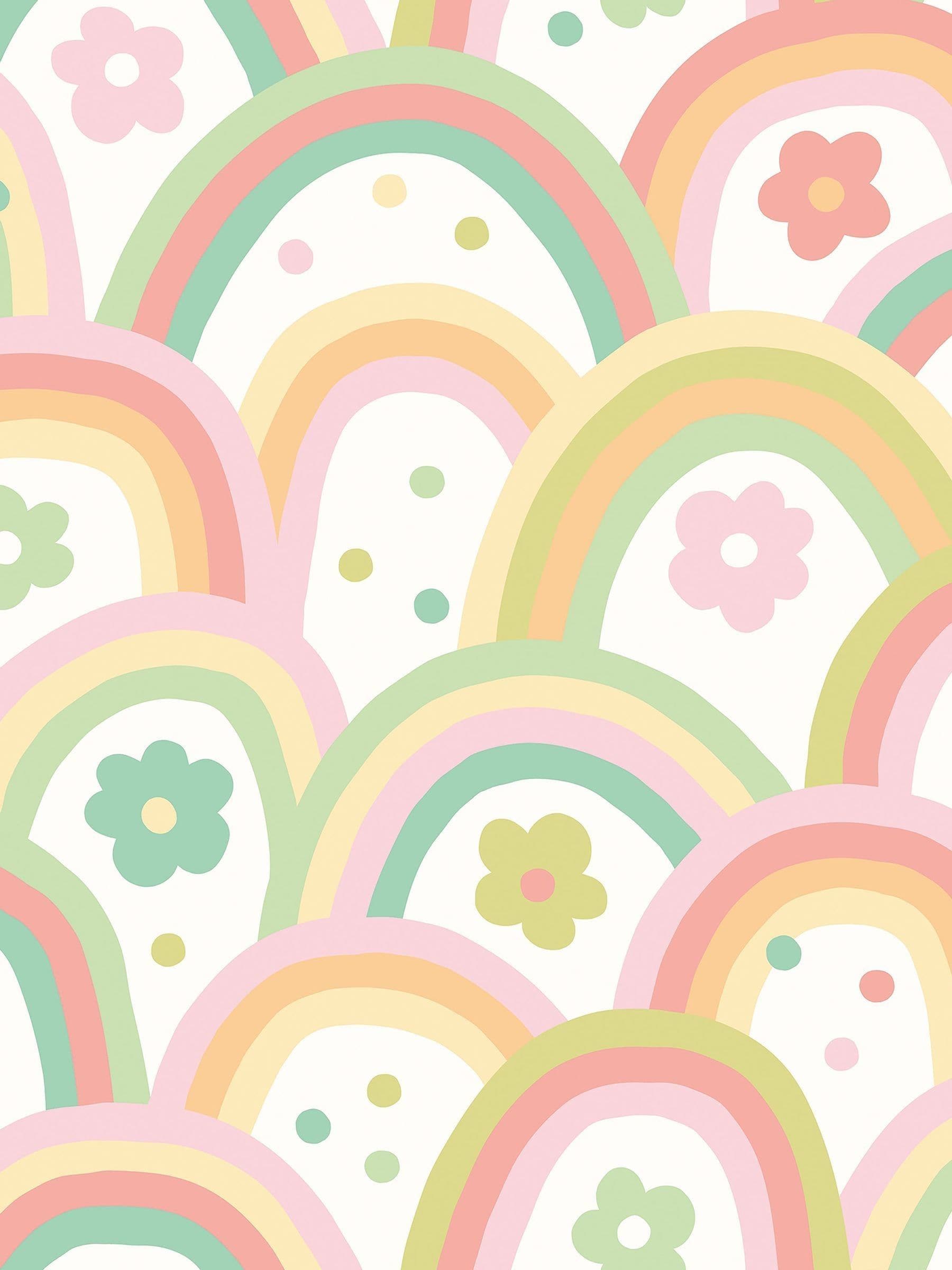 Origin Murals Rainbow Wobbles mural sample A3, UK version