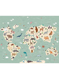 Origin Murals children's world map A3 mural sample (British brand)