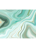 Origin Murals emerald marbled ink mural sample A3, imported from the UK