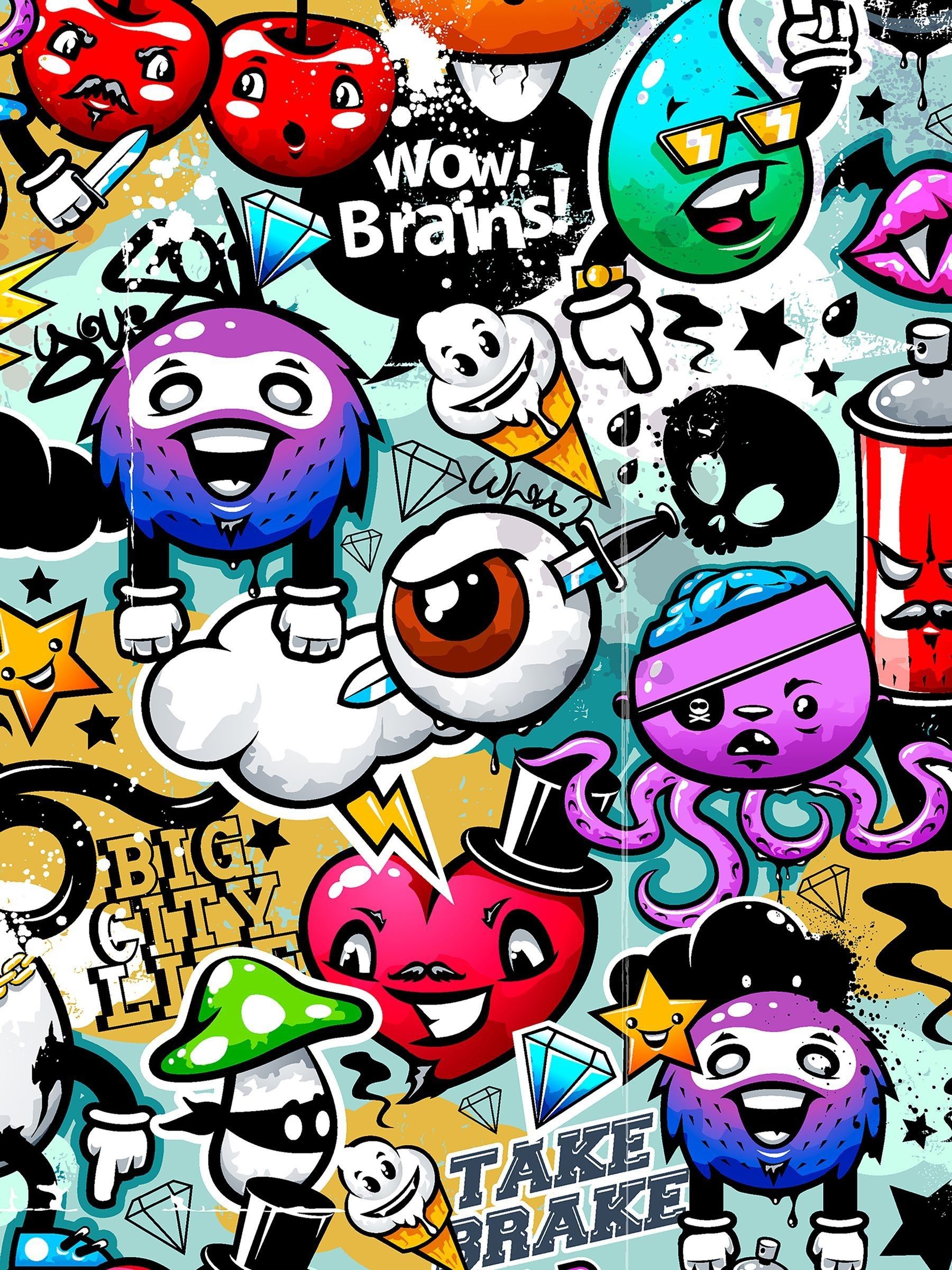 Origin Murals graffiti monster mural sample A3 (British brand)