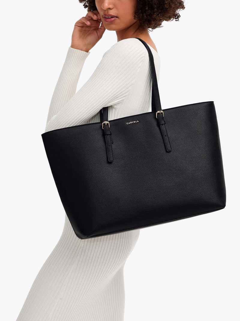 Carvela large shopper bag black synthetic rubber, UK version