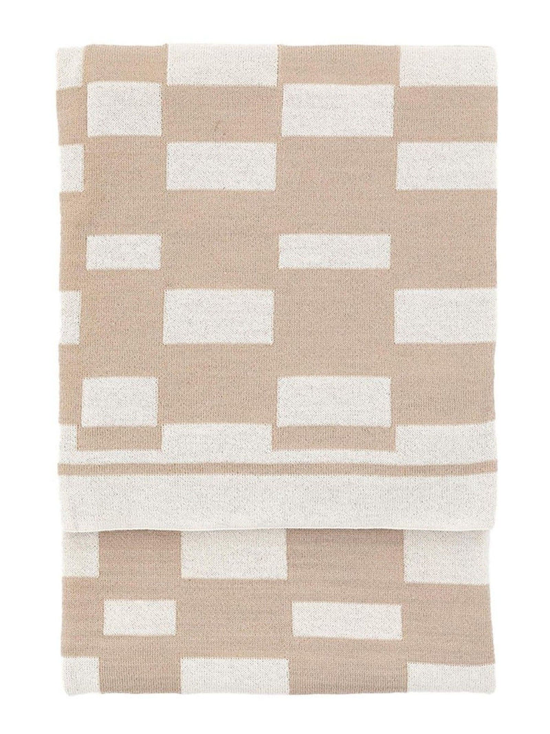 Gallery Home taupe Solvi knitted throw 130cm - British product