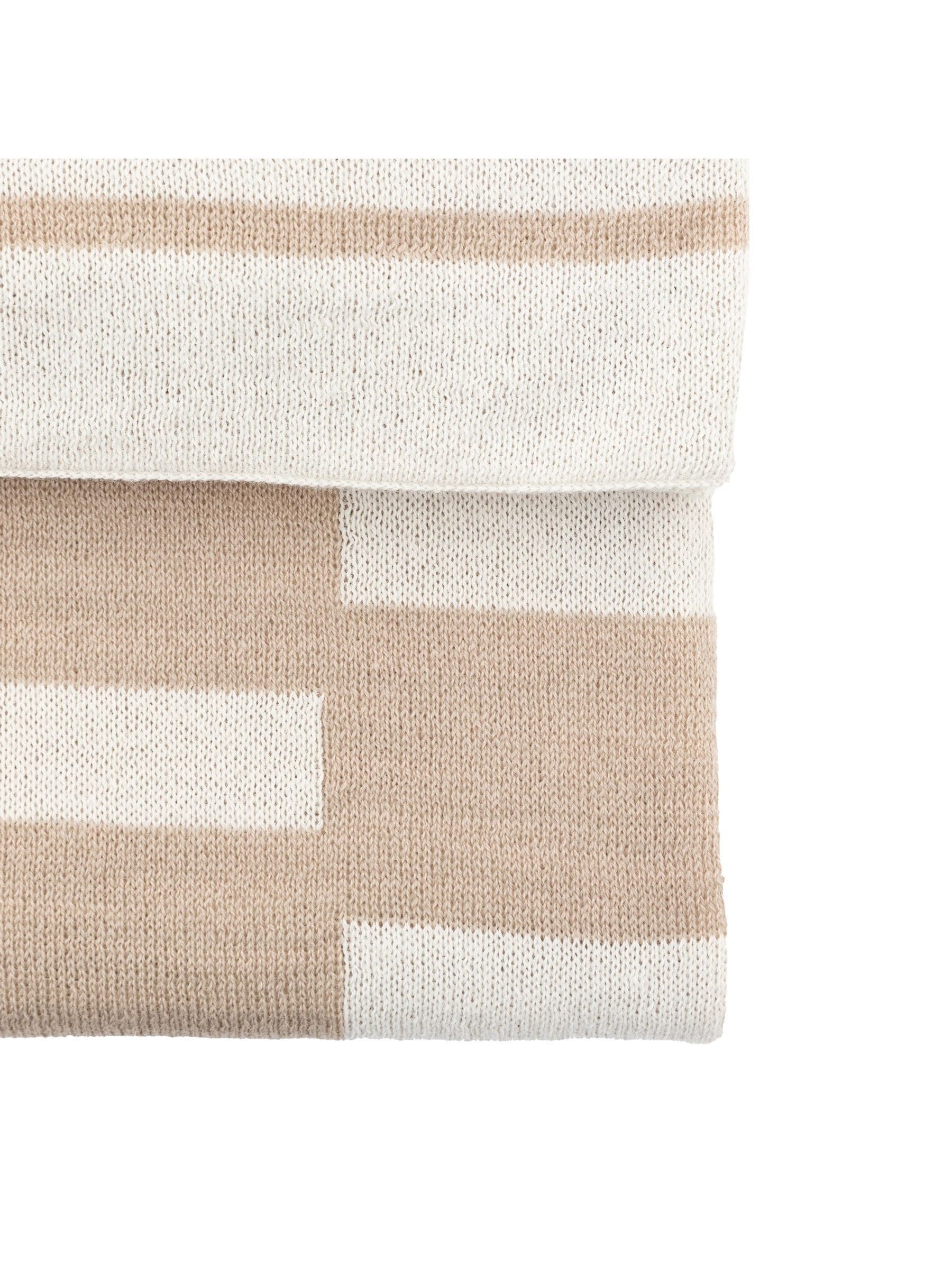 Gallery Home taupe Solvi knitted throw 130cm - British product