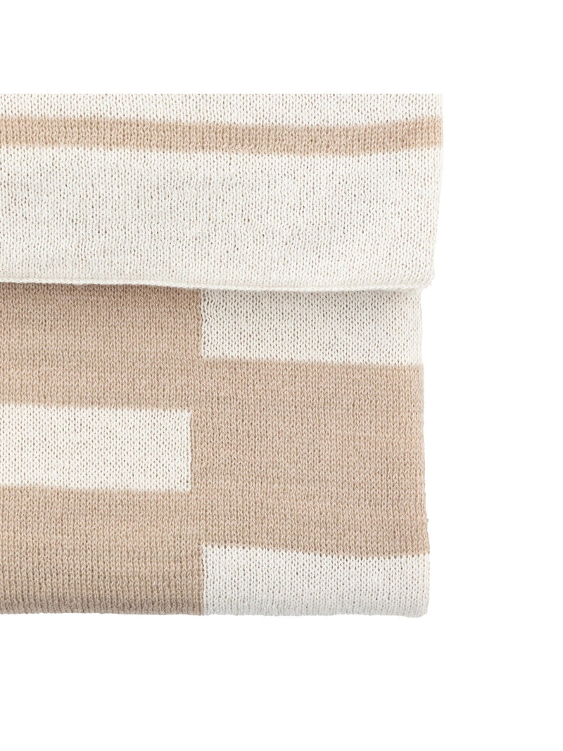 Gallery Home taupe Solvi knitted throw 130cm - British product