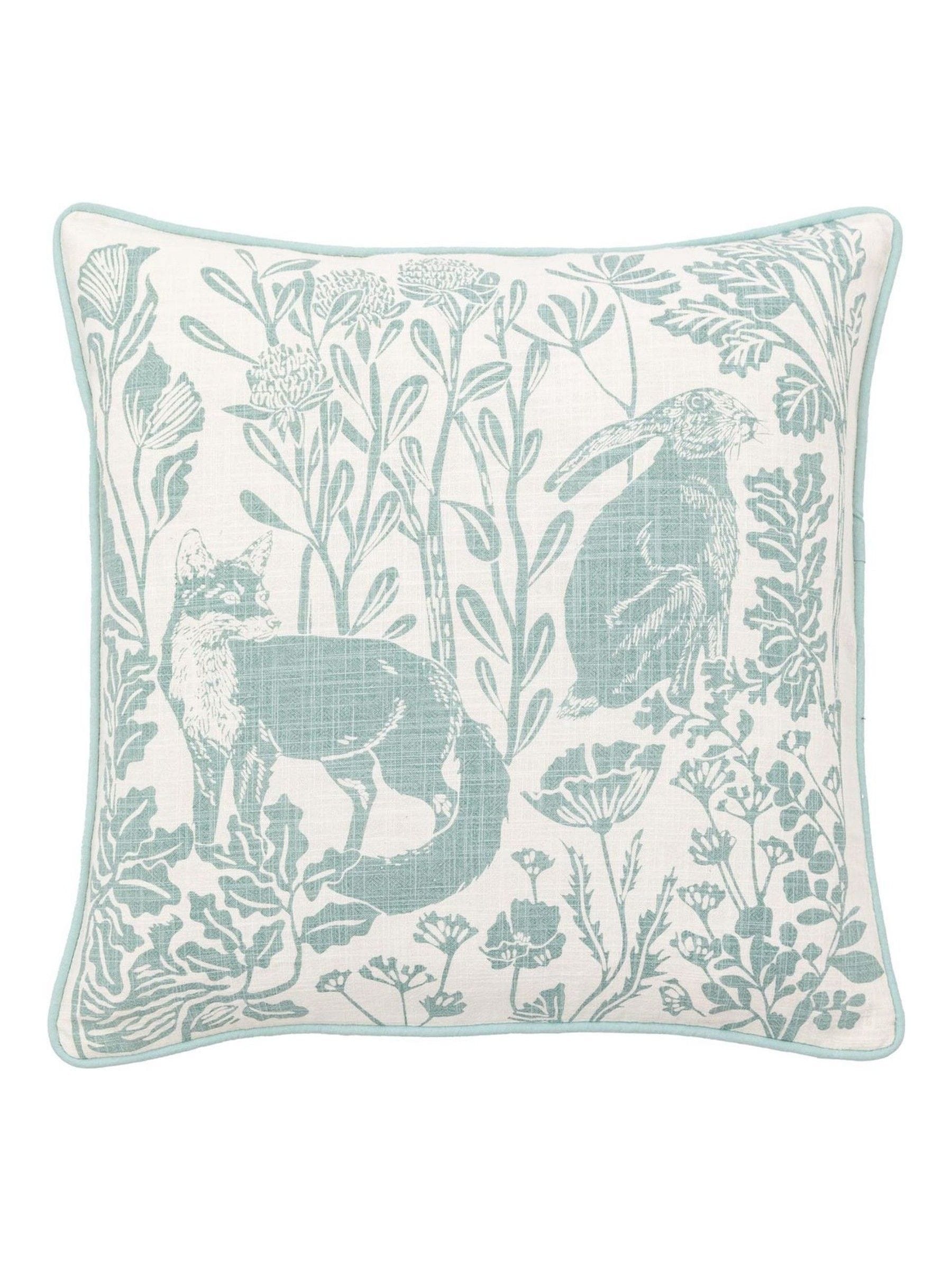 Gallery Home Blue Lynton animal cushion 45cm, imported from the UK